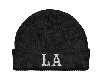 NovaBelle Smile Face Knit Beanie - Slouchy Winter Hat With Embroidered Design For Men & Women