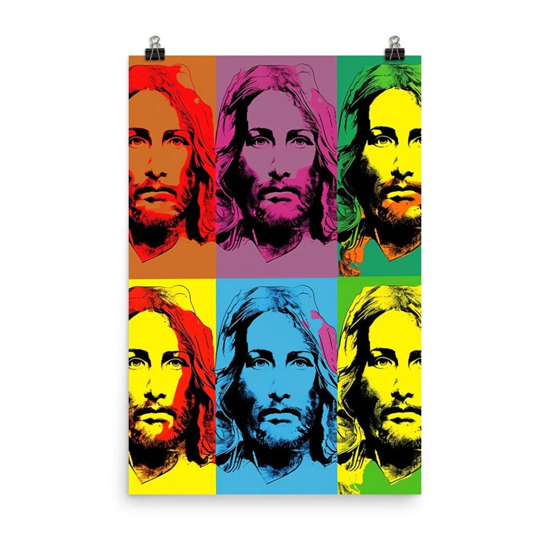 Jesus Christ Pop Art Photo Paper Poster Wall Art Religious Etsy