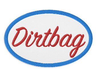 Dirtbag Embroidered Patch - Blue, White, Red