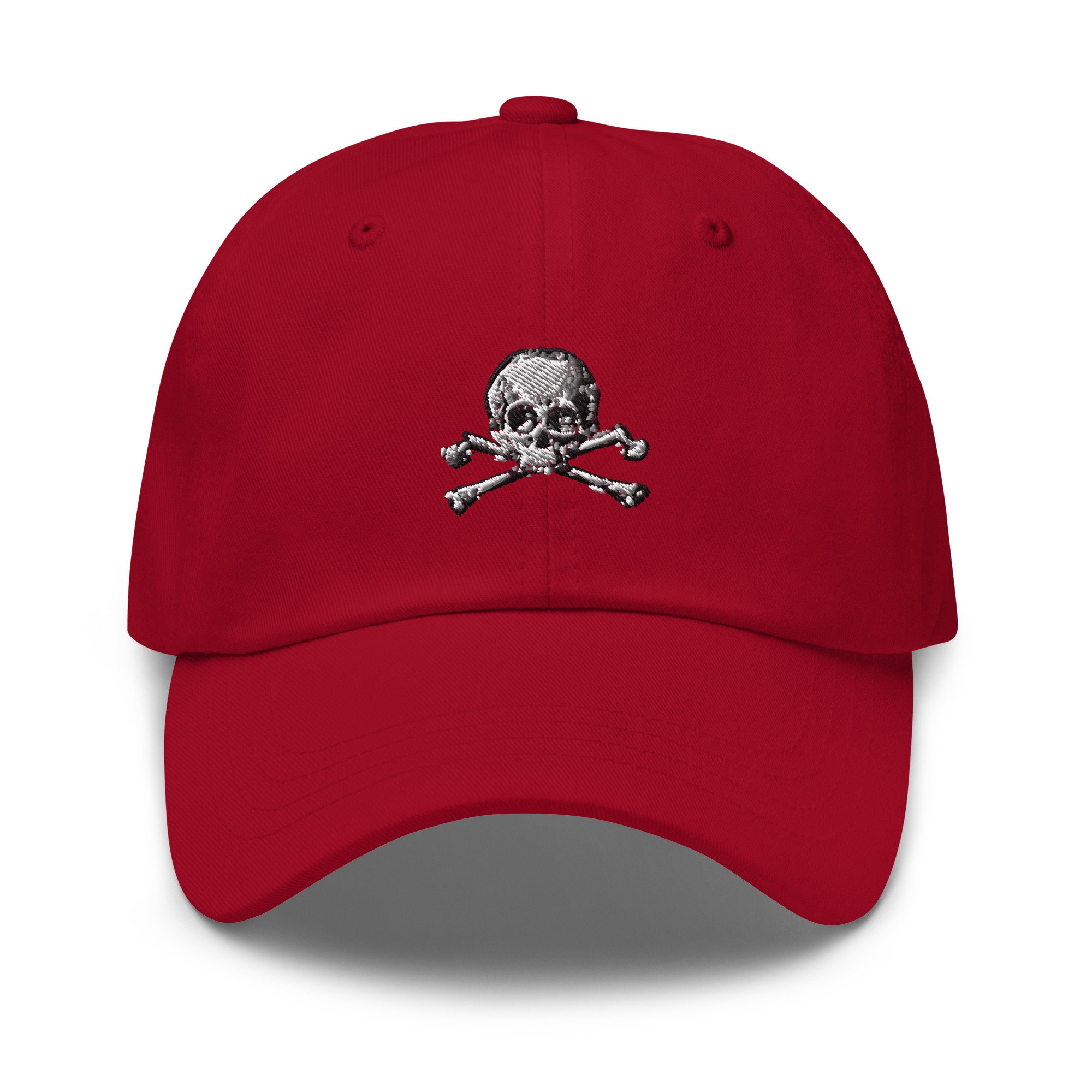Skull and Bones Baseball Cap, Embroidered Dad Hat Adjustable