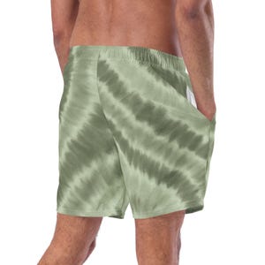 Tie Dye Sage Green Tie Dye Swim Trunks Recycled