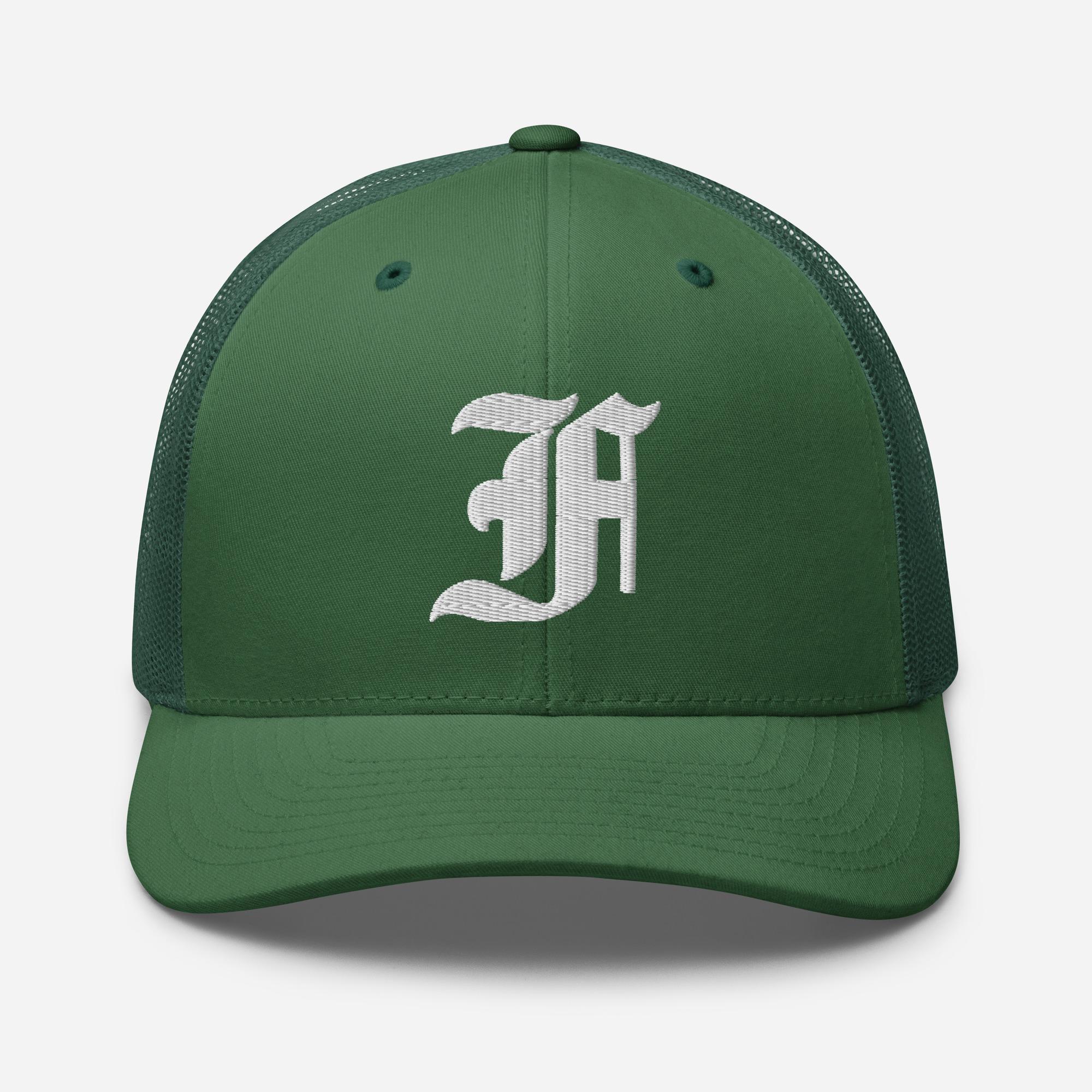 Letter F Old English Trucker Cap Embroidered – Gothic 