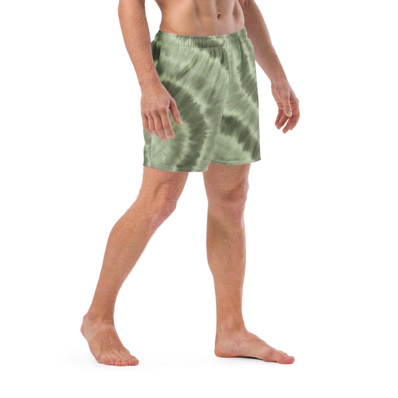 Tie Dye Sage Green Tie Dye Swim Trunks Recycled