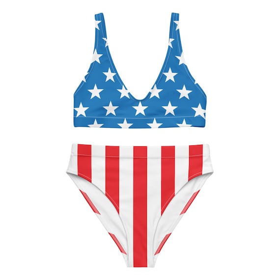 アメリカ国旗デザイン ビキニ まとめセット アメリカ国旗ハイウエストビキニ – USA Patriotic Swimwear - Etsy 日本