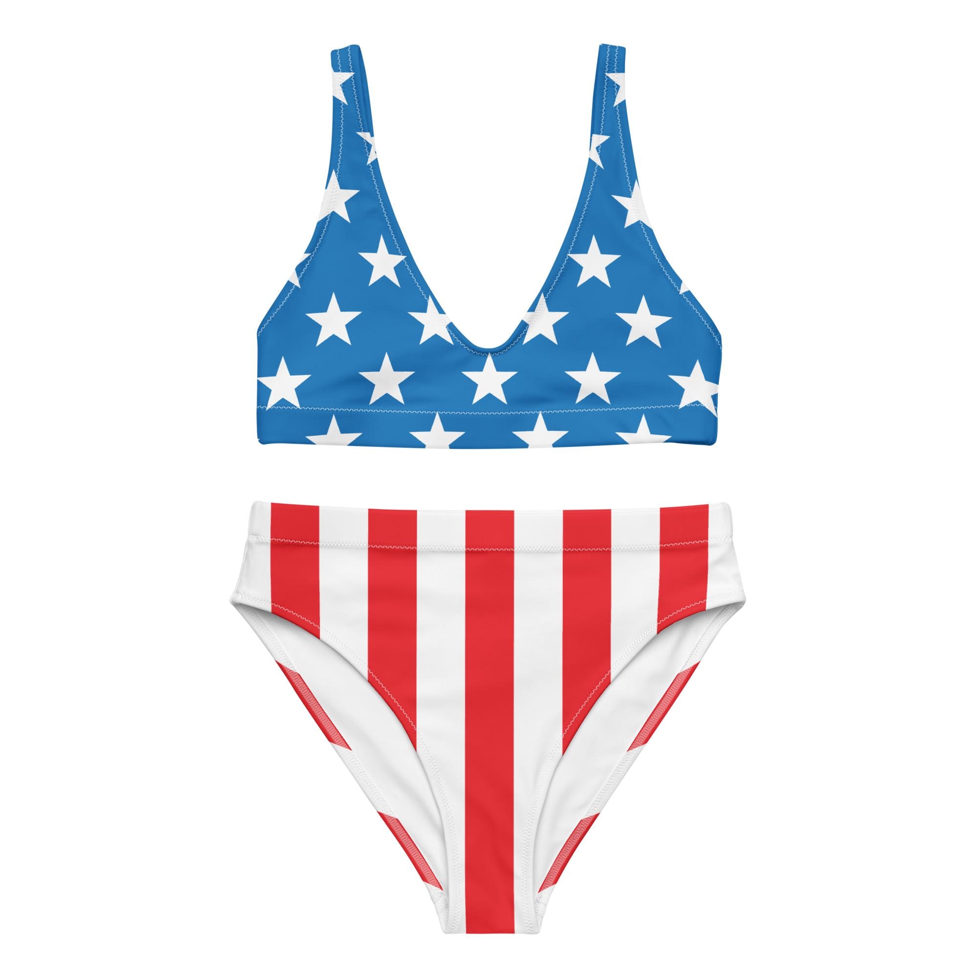アメリカ国旗ハイウエストビキニ – USA Patriotic Swimwear - Etsy 日本