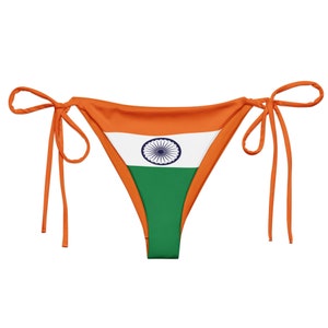 Bas de bikini string drapeau Inde - Heritage Beachwear