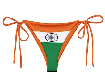 Parte inferior de bikini con la bandera de la India - Ropa de playa tradicional