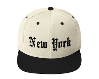 New York City Cap - Old English Vintage Classic Baseball Style - Bestickte NYC - Premium-Qualität Hysteresenhut