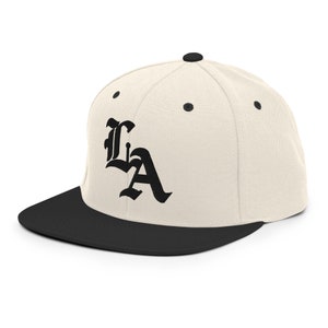 LA Old English Sombrero Snapback bordado Ciudad de Los Ángeles SoCal California Ropa de calle Vintage Estilo de béisbol Westside West Coast Etiqueta GDS