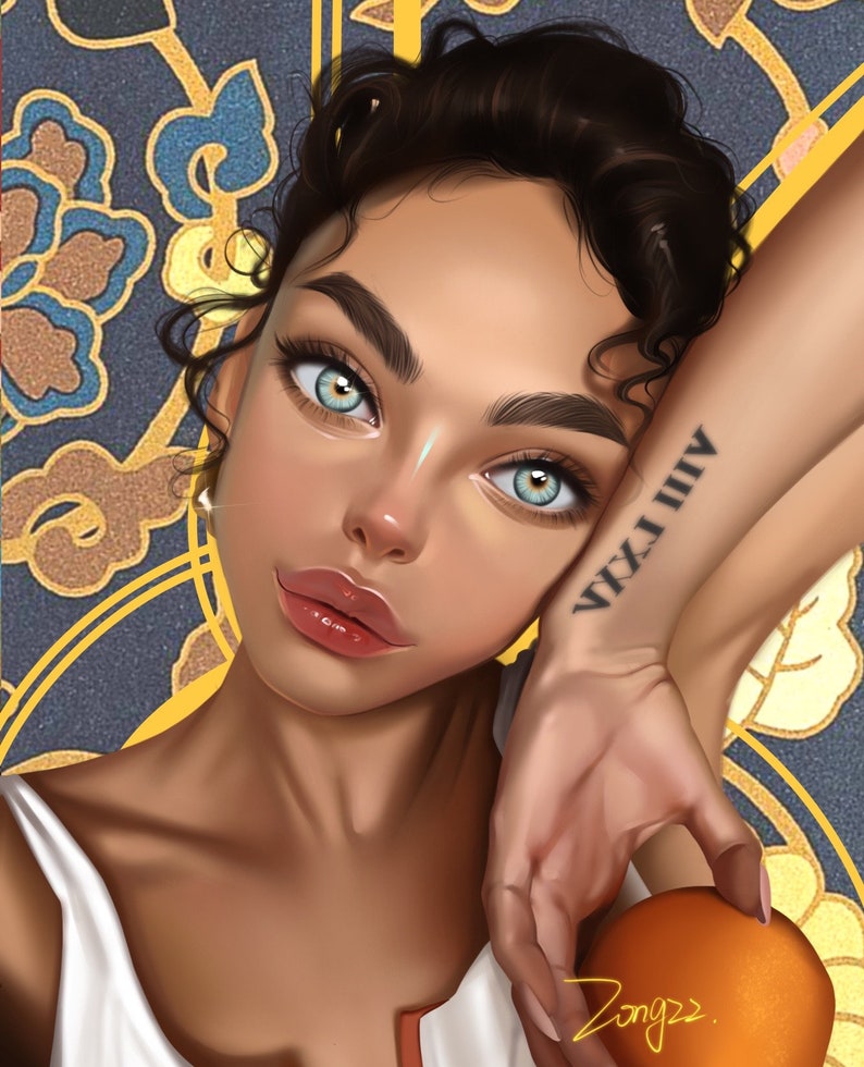 Custom Portrait Gift Digital Art Painting by Zongzz
