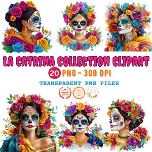 La Catrina 死者の日 PNG クリップアート Día de Los Muertos Chicano Collection Clipart, Día de Los Muertos Chicano PNG Clipart, 商用利用