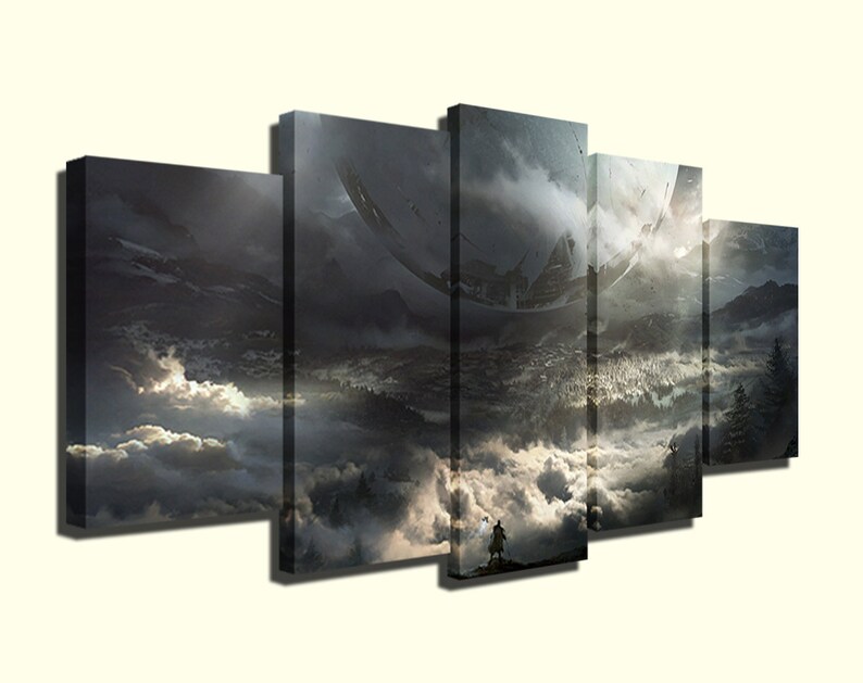 Wall Art Prints 5 Pieces Game Destiny 2 Star Scenery Canvas Etsy
