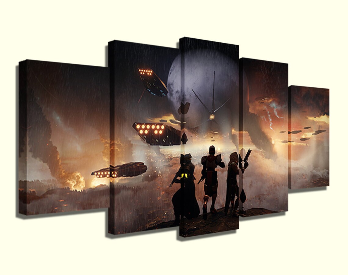 Destiny 2 Game 5 Piece Destiny Canvas Painting for Living Room Etsy