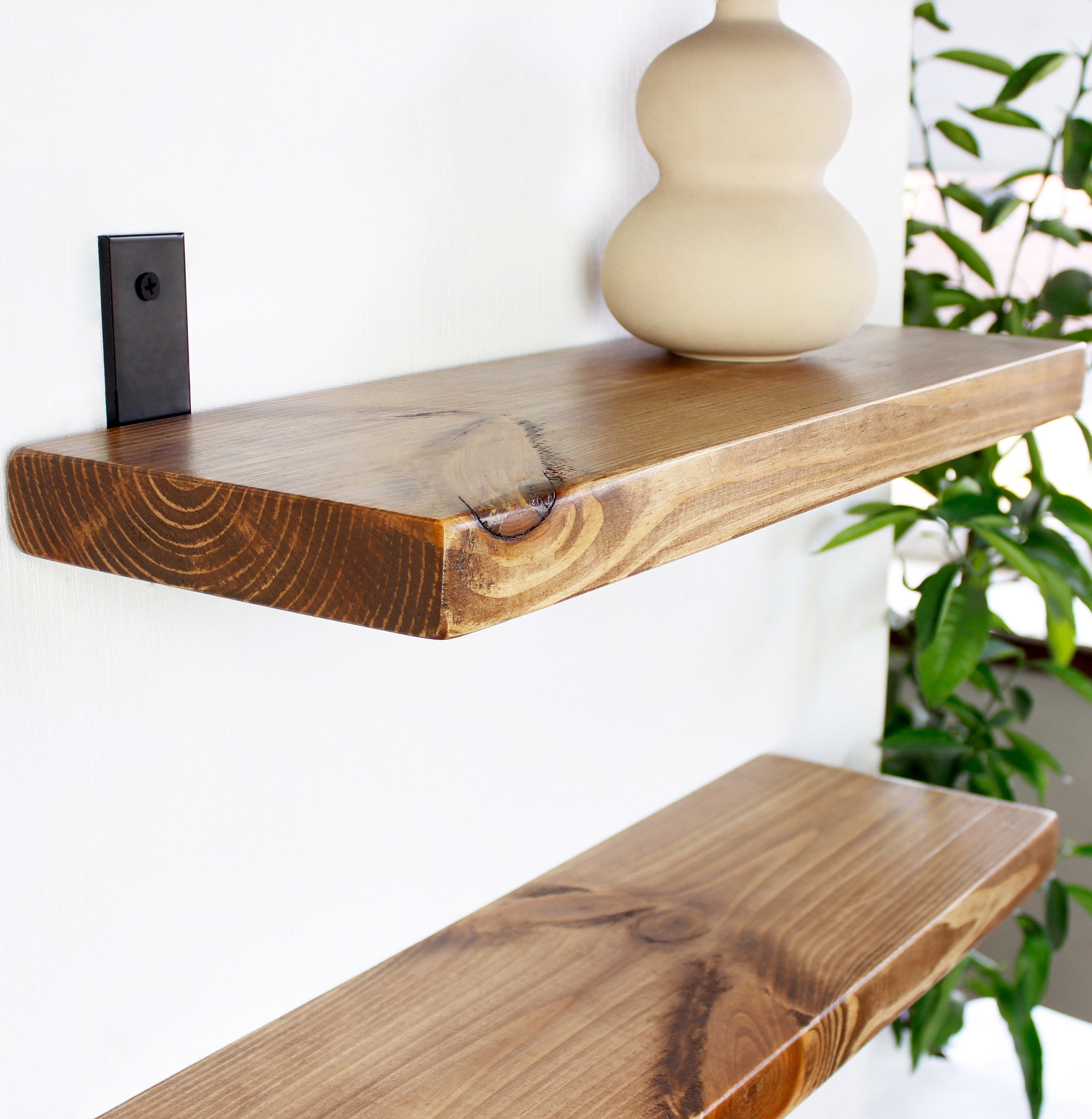 3 tier Rustic Floating Shelf Industrial Floating Book Shelves Etsy