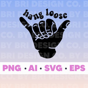 Hang Loose Hand PNG, SVG, AI, eps, Digital Download