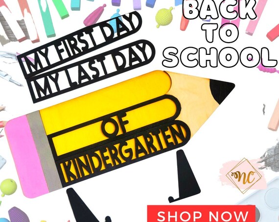 First Day Of School Sign | First Day Of School Photo Prop | Interchangeable first and last day of school sign | Back to school sign