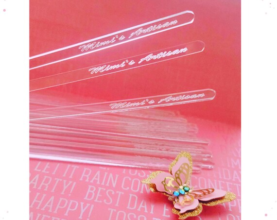 Personalized Custom Cake Topper Sticks, Personalized Cupcake Toppers Sticks and Personalized Cake Cycles Sticks