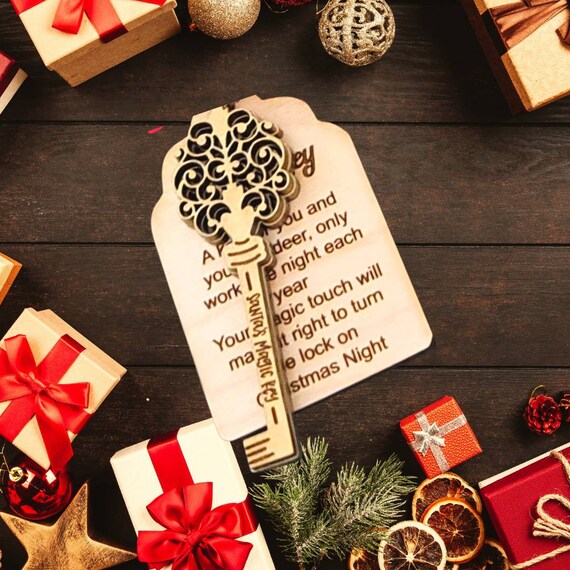 Santa's Magic Key / Wood Santa Magic Key / Magic Key for Santa