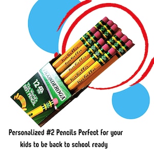 Engraved Personalized Pencils, Teacher appreciation Gifts, Back To school Pencils Ticonderoga #2 Pencils, Back to school supplies