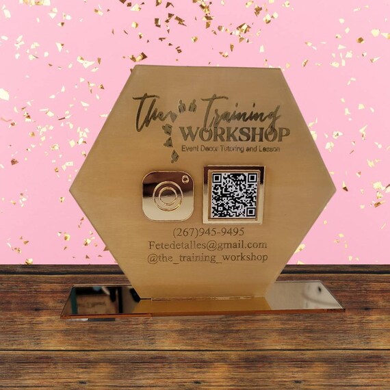 Social Media Business Sign / Acrylic Sign / Mirorr Acrylic Sign