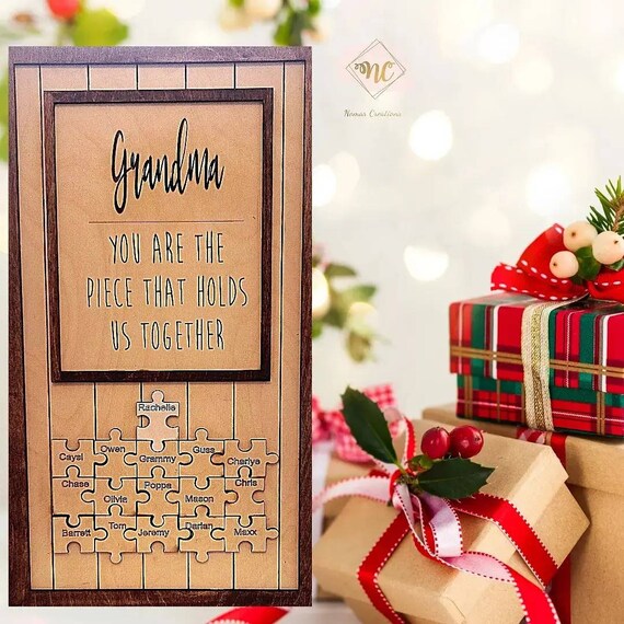 Grandma Puzzle Wood Sig | Grandparents Day Gift | Gifts for Grandma | Gifts For Her | Grandma Gifts | Grandma Birthday | Grandma Gifts