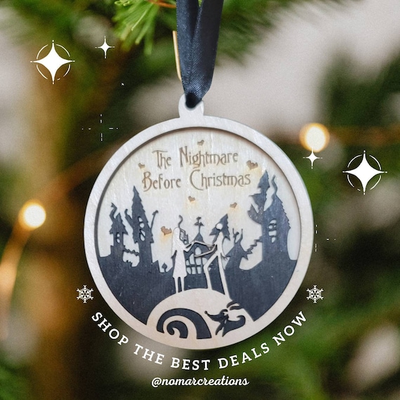 The Nightmare Before Christmas Wooden Ornament