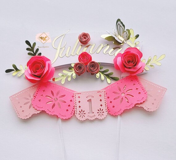 Pink Fiesta Cake Topper /Pink Fiesta Party / Pink Mexican Fiesta