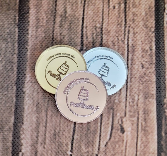 Acrylic or Wood Custom Logo Charm Made with Your Logo