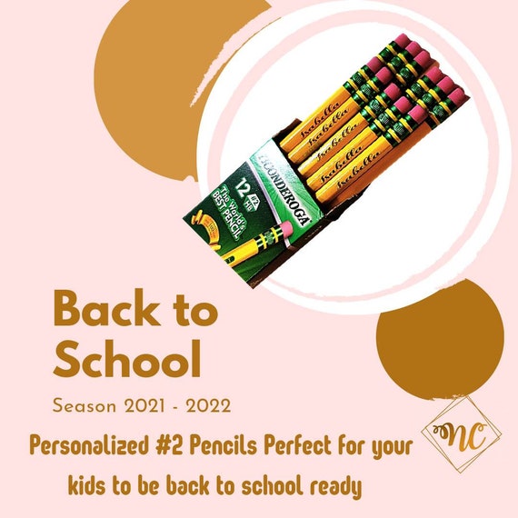 Personalized Pencils | Ticonderoga Pencils | Back To School | #2 Engraved Pencils | Custom Pencils