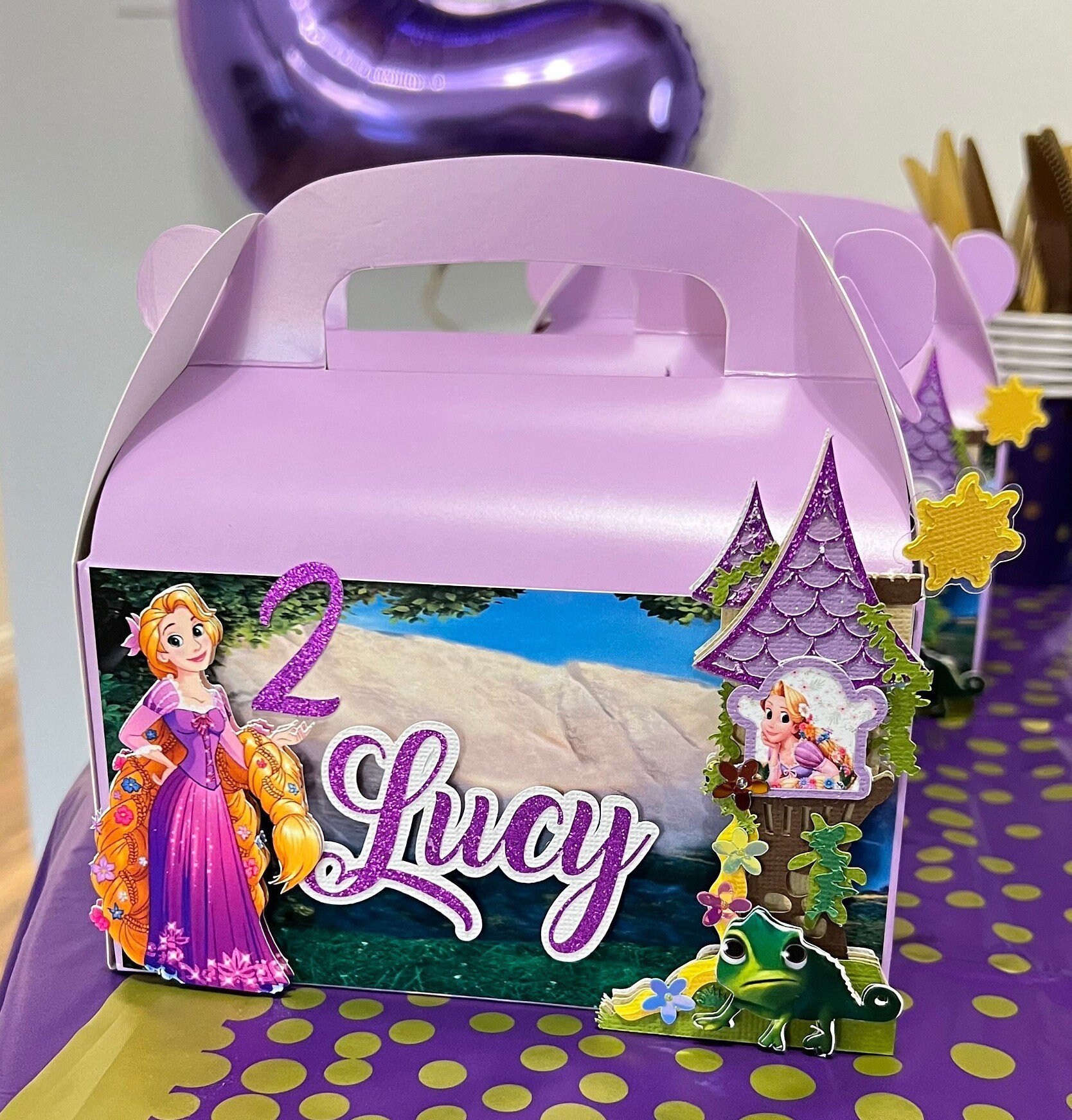 Rapunzel Favor Boxes Rapunzel Party Boxes Tangled favor boxes Candy Treats Boxes Princess Party Decor Princess Birthday Boxes