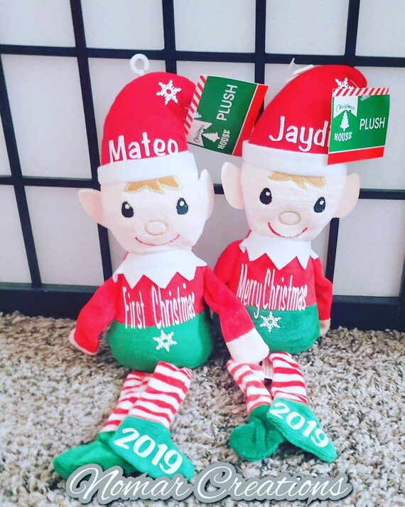 Christmas Elf, Elf Personalized , Personalized Plush Elf on the shelve, Girl Elf, Boy Elf