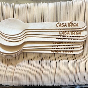 Customized Wooden Dessert Spoons