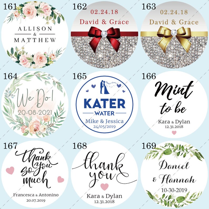 100 Pieces Personalized Wedding Stickers Favors Boxes Etsy