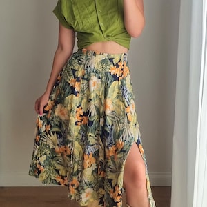 Boho Skirt / Long Skirt / Floral Maxi Skirt / Colorful Summer Skirt / Holiday Clothing / Hippie Bohemian Skirt / Patterned Boho Skirt