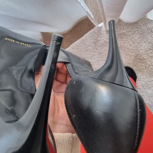 Y2K Pointy Toe Heels / Black Buckle Heels / Black Heel Shoes / Black Slip On Shoes / Minimal Style Shoes / Pointy Toe Shoes / Y2K Heel Shoes image 6