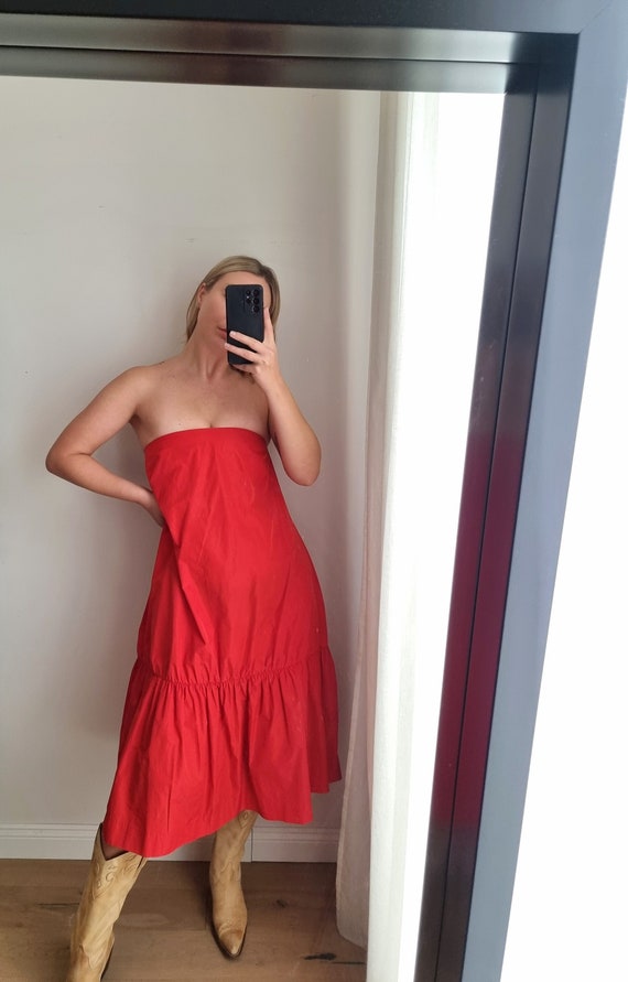 ARKET Sleeveless Dress / Red Balloon Dress / Off … - image 1