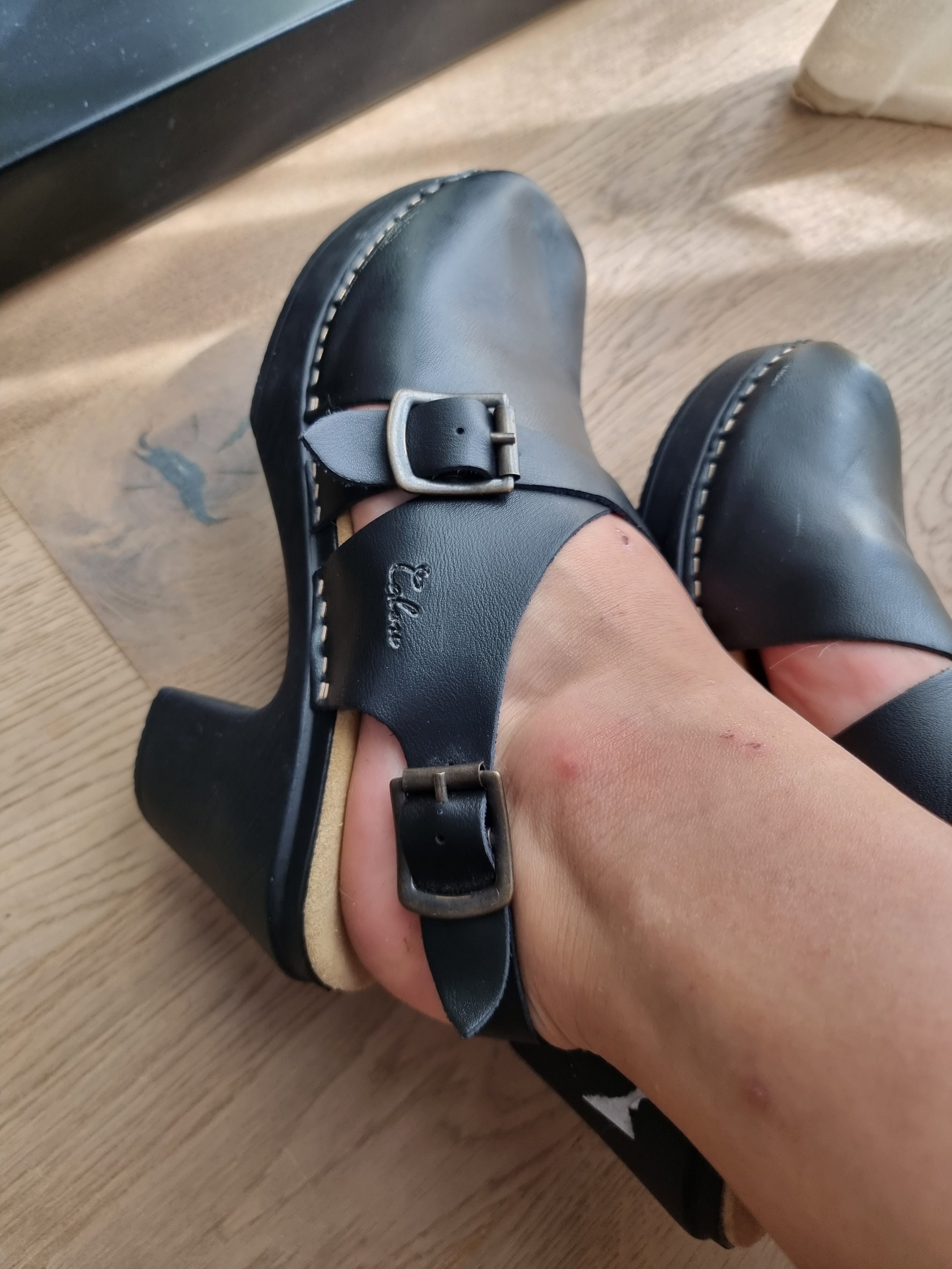 clog wedge heels