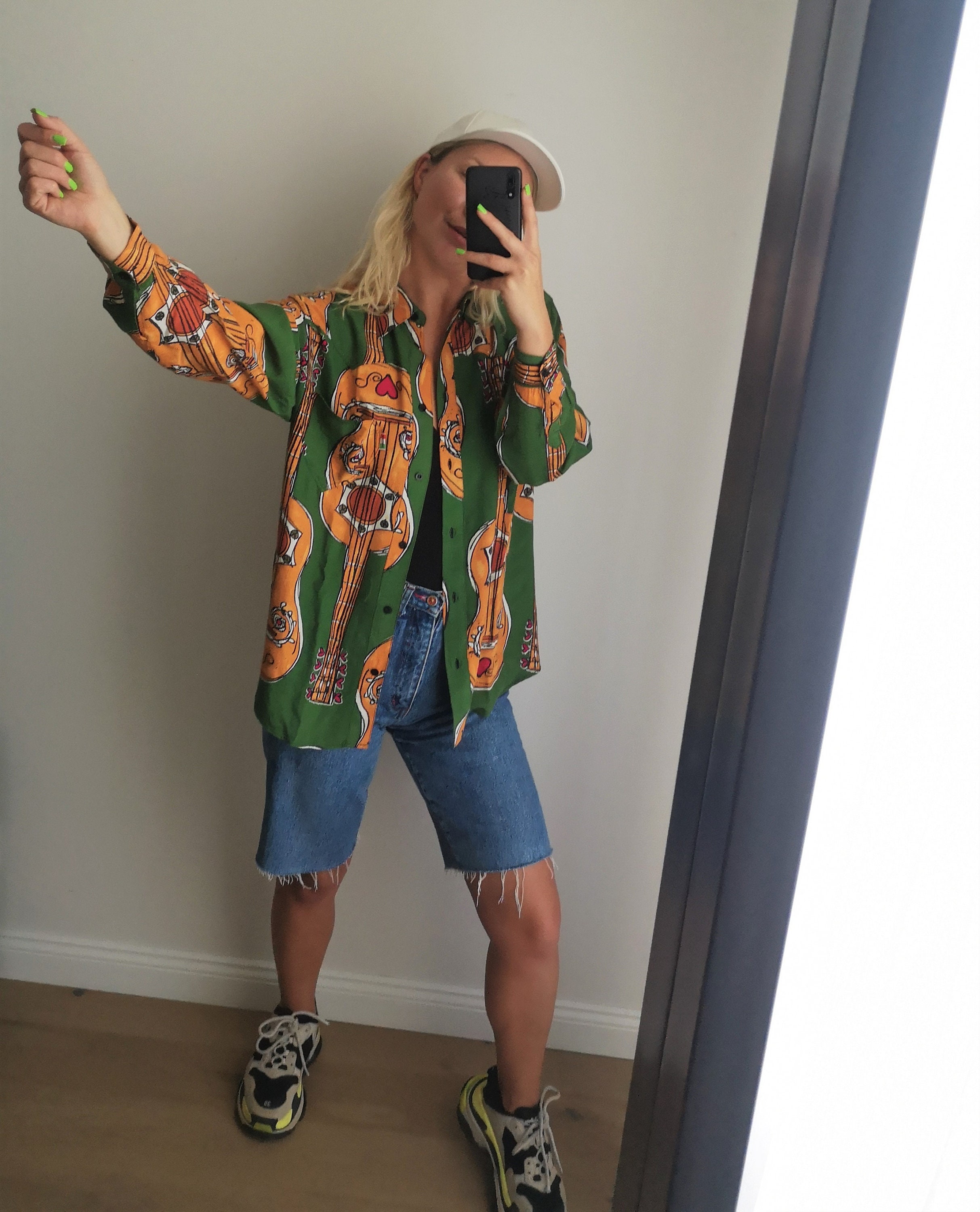 MOSCHINO JEANS Blouse / Moschino Blouse / Designer Blouse / Guitar