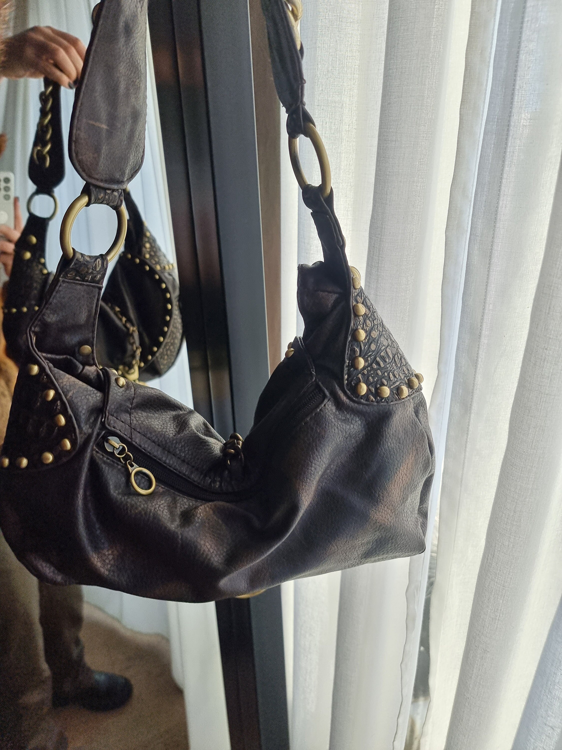 Rocco Barocco Bag / Chunky Gold Details Handbag / Chunky - Etsy