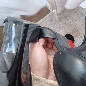 Y2K Pointy Toe Heels / Black Buckle Heels / Black Heel Shoes / Black Slip On Shoes / Minimal Style Shoes / Pointy Toe Shoes / Y2K Heel Shoes image 7
