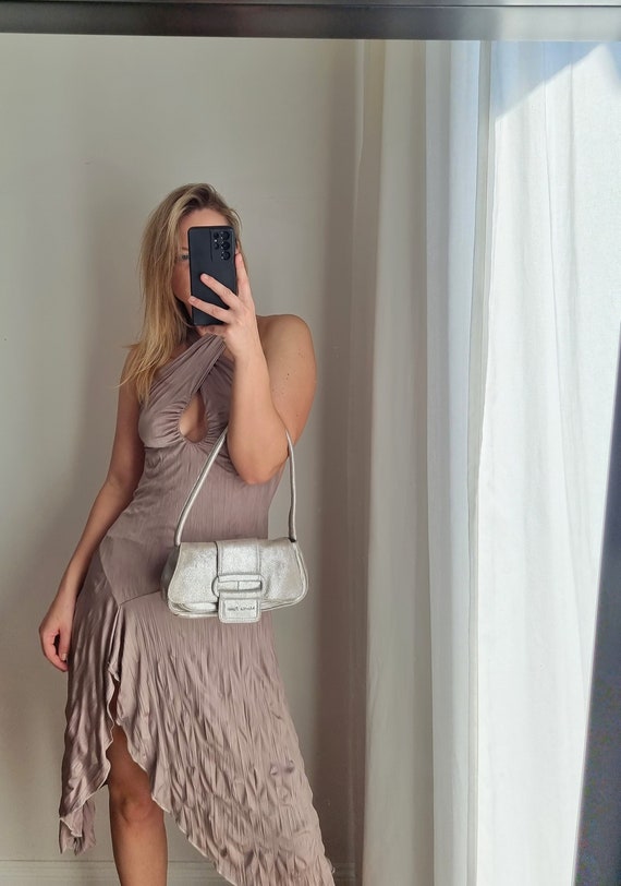 Marta Ponti Mini Silver Y2k Handbag Shiny Silver Shoulder Bag Silver Mini Bag Mini Shoulder Bag Y2K Shoulder Bag Y2K Silver Purse Etsy Ireland