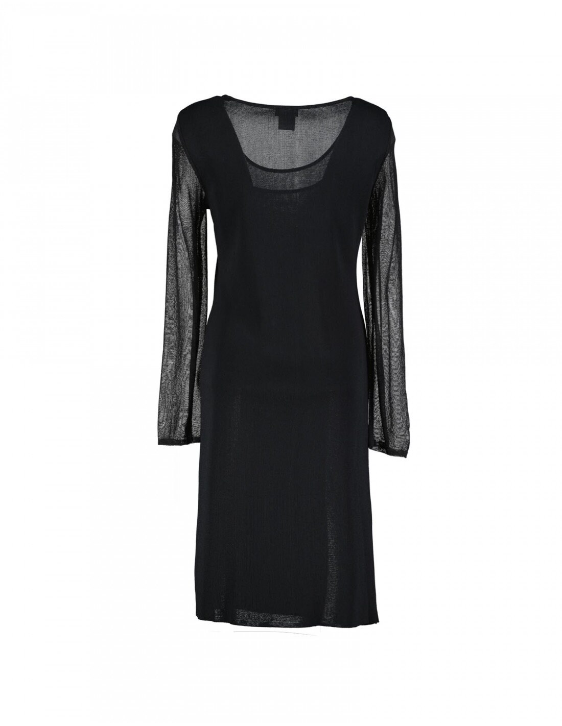 ワンピース VERSACE CLASSIC V2 Sheer Dress Versace Classic V2 Black Dress, Minimalist Sheer Sleeve Cocktail