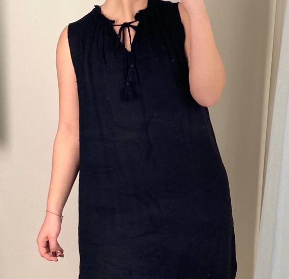 maison scotch shirt dress Maison Scotch & Soda Black Thin Summer Dress / Black Boho Dress / Black  Loose Fit Light Dress / Black Beach Dress / Holiday Beach Dress