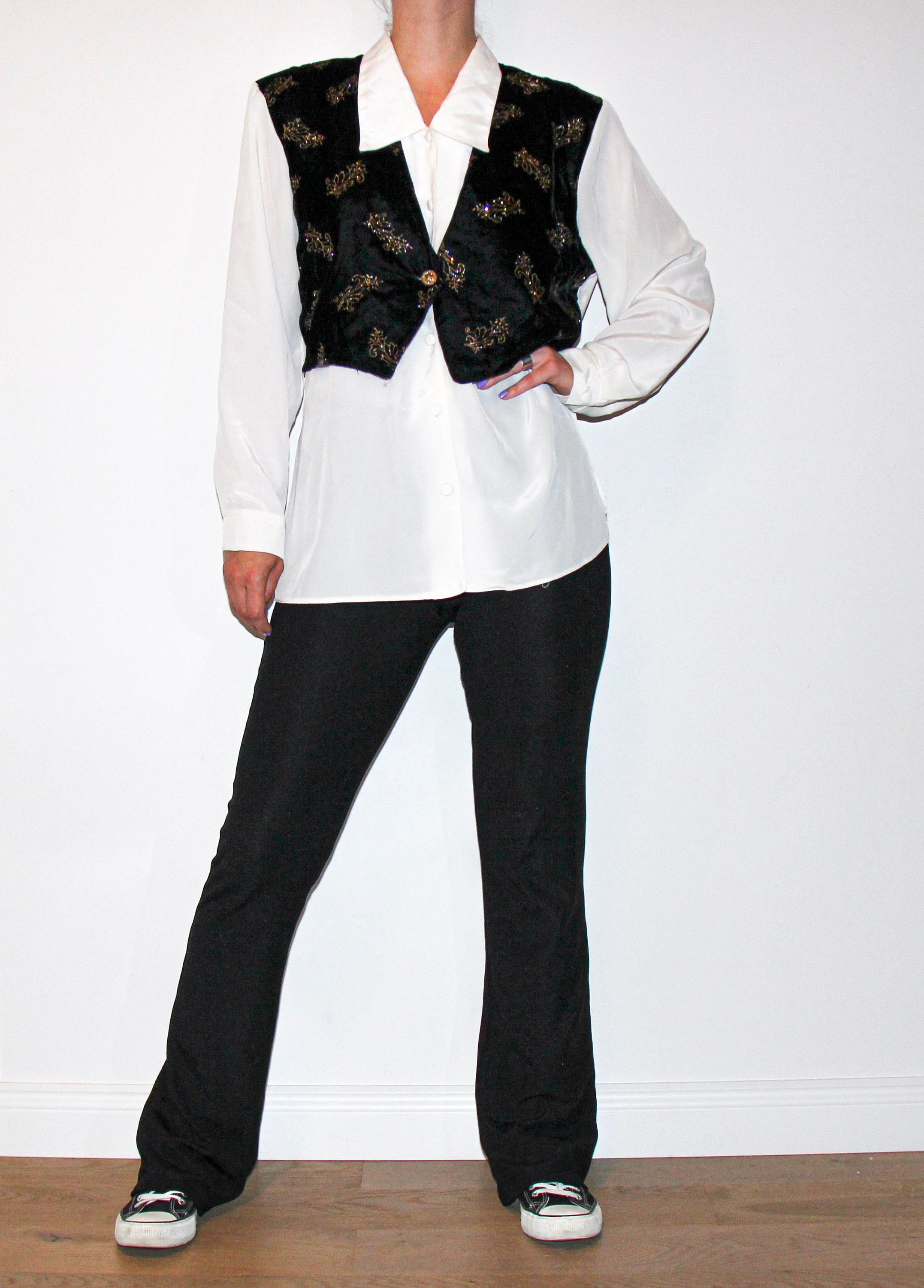 Ameri（アメリ）の「VEST SET SHEER PATTERN SHIRT（シャツ