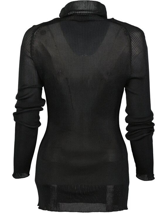 Versace Classic Knit Sheer Turtleneck / Versace B… - image 8