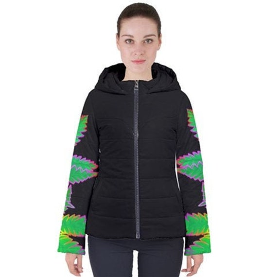 Cannabis art jacket black green Etsy