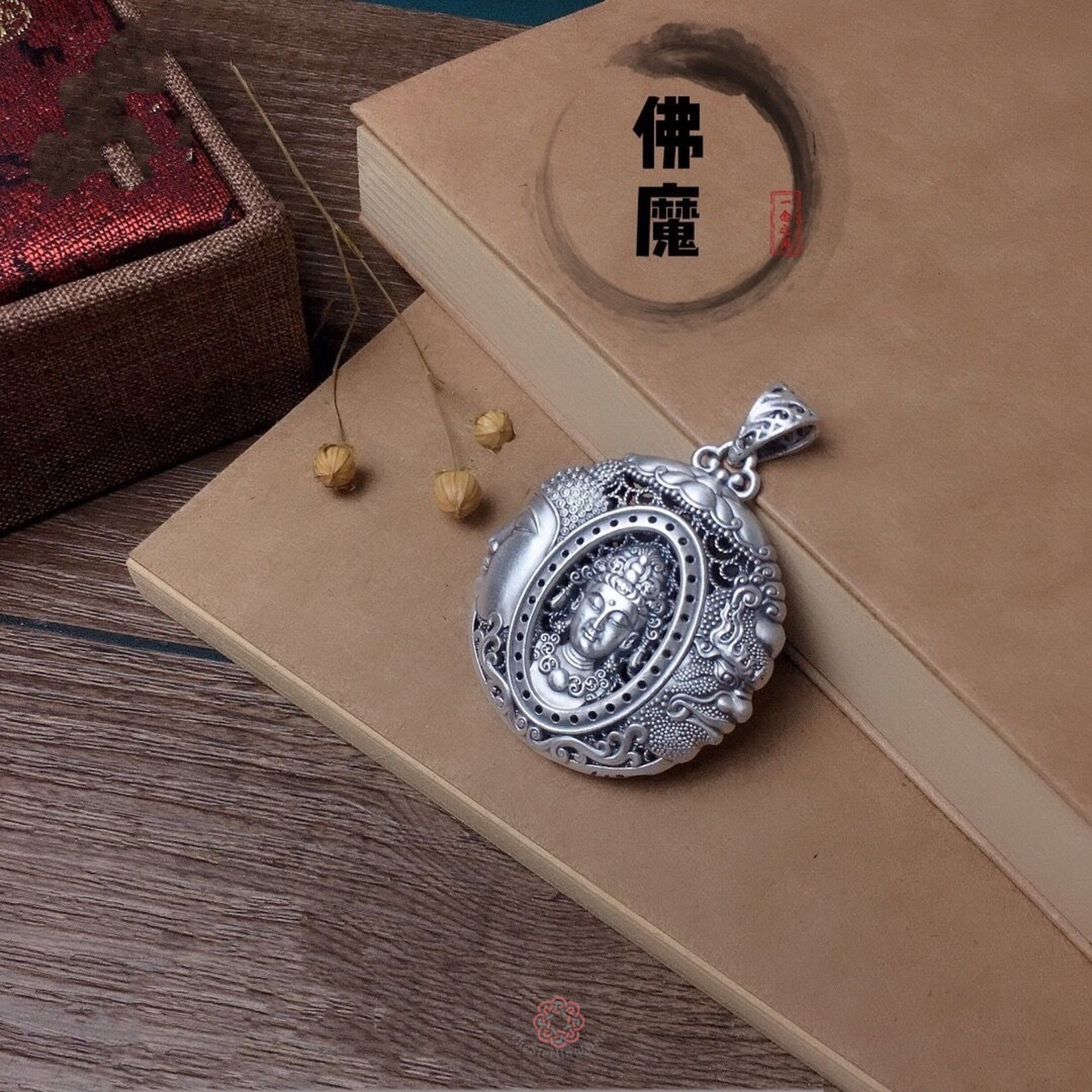 Sterling Silver Buddha Pendant Necklace for Men & Women Gift Etsy