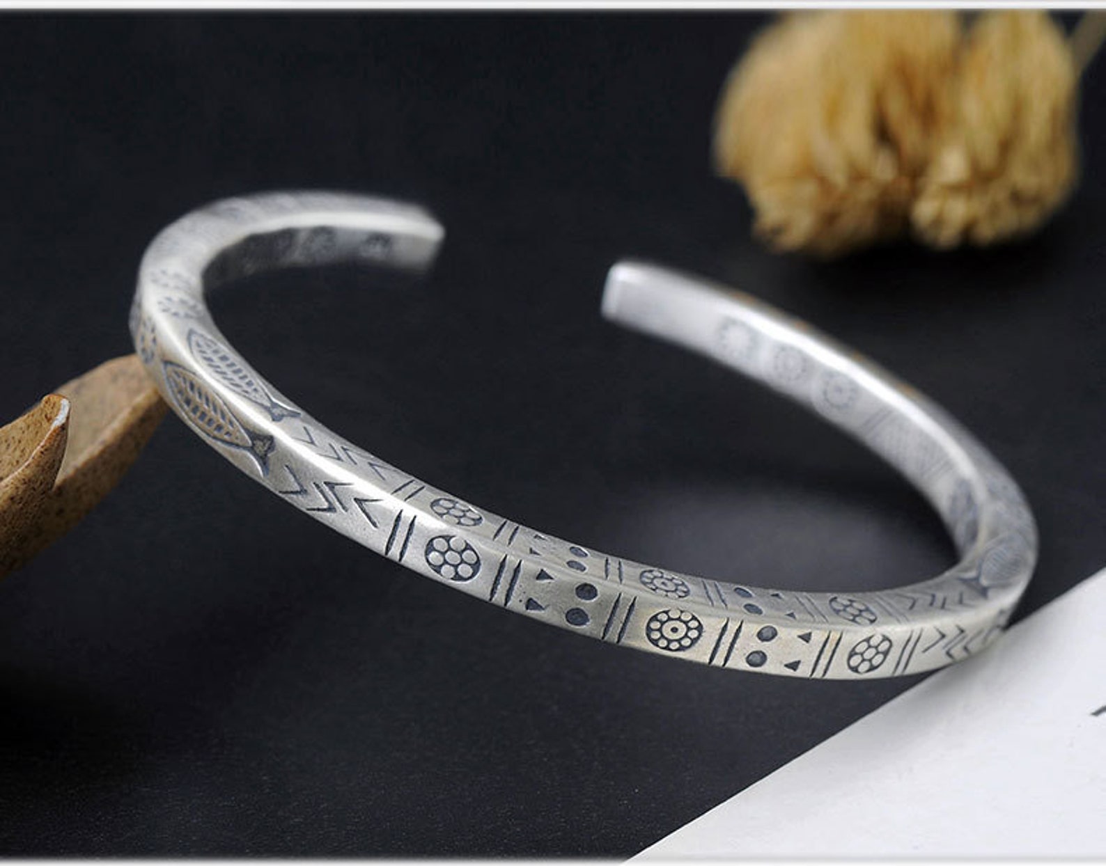 Fish Mens Silver Cuff Bracelet Sterling Silver Bracelet Men - Etsy India