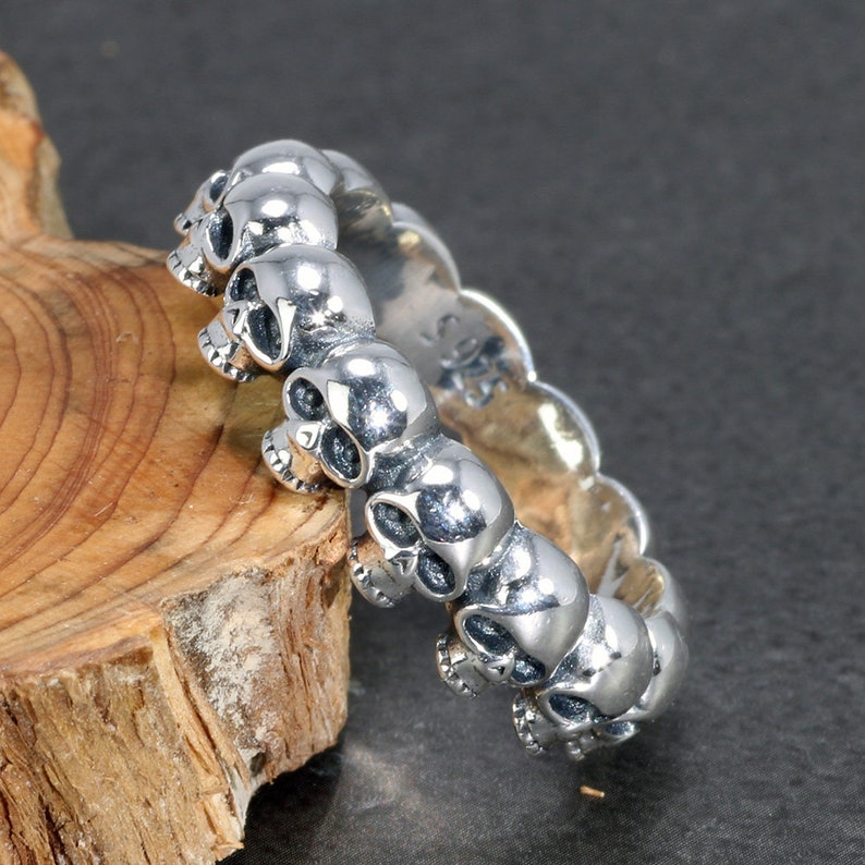 Sterling Silver Skull Ring Women Men Etsy