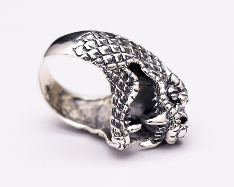 Silver Cobra Snake Ring Sterling Silver Mens Jewelry Snake | Etsy